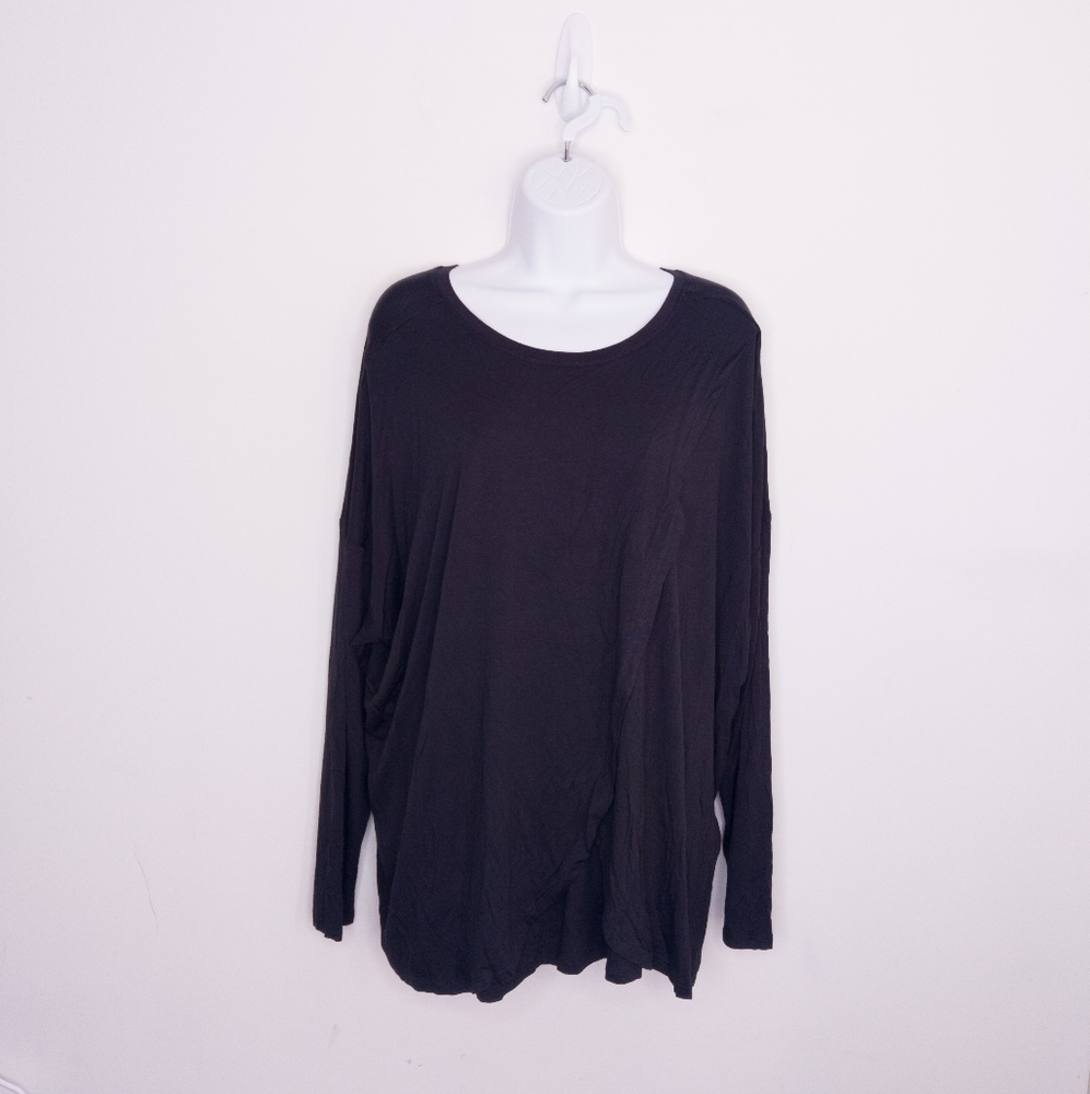 Ingrid & Isabel Long Sleeve Nursing Tee Size Extra Large Black Women's Shirt